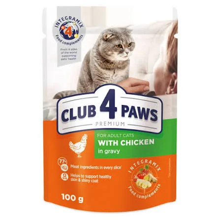 CLUB 4 PAWS HR. ZA MAČKE 100g PILETINA U SOSU